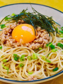 納豆クリームパスタ-レシピのメイン写真