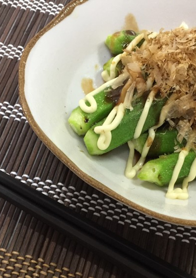 簡単おつまみ☆オクラのお好み焼き風-レシピのメイン写真