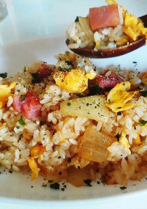 スパムとゴロゴロたまねぎのチャーハン-レシピのメイン写真