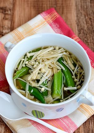 オクラとえのきの鶏だし煮【作り置き】-レシピのメイン写真
