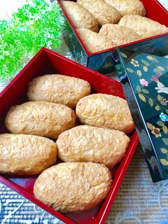 砂糖で油抜き?やさしい味の簡単いなり寿司-レシピのメイン写真