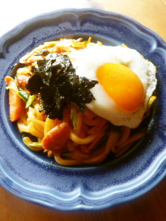 ウインナーとキムチの焼きうどん♪-レシピのメイン写真
