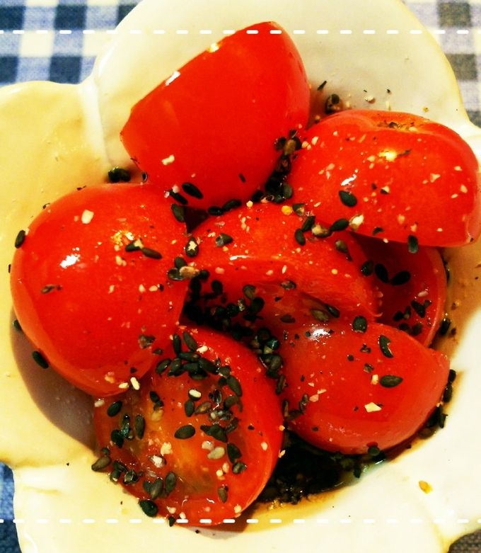 混ぜるだけで簡単！ミニトマトのサラダ by けいこSu 【クックパッド