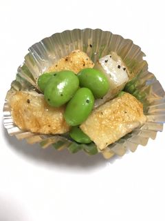 お弁当に!枝豆とちくわのペッパー炒め!-レシピのメイン写真