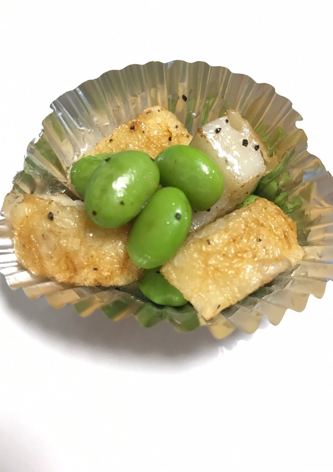 お弁当に！枝豆とちくわのペッパー炒め！-レシピのメイン写真