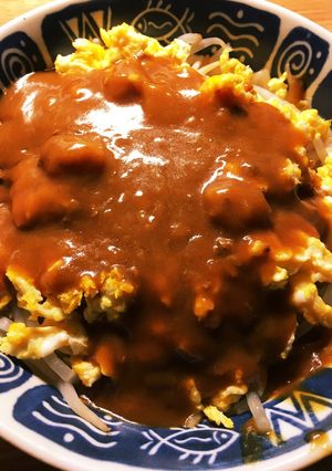 のっけるだけ超簡単もやしカレーオムレツ風-レシピのメイン写真
