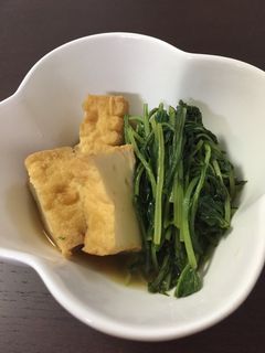 簡単!水菜と厚揚げのサッと煮。-レシピのメイン写真