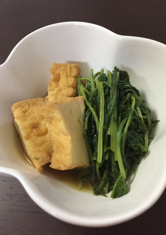 簡単！水菜と厚揚げのサッと煮。-レシピのメイン写真