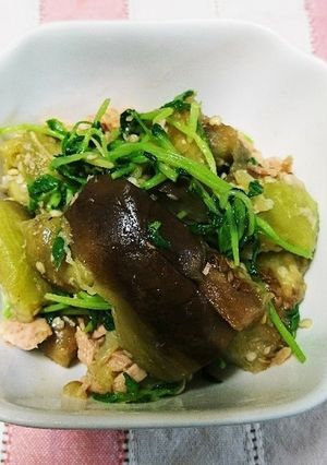 焼きなすと豆苗のサラダ-レシピのメイン写真