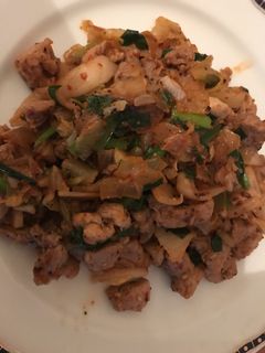 ニラとレモン酢入りのスタミナ豚キムチ!-レシピのメイン写真