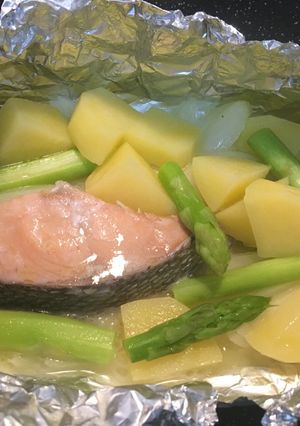 さけのアルミホイル焼き バター醤油♡-レシピのメイン写真
