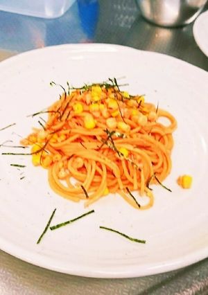 簡単絶品甘々辛辛コーンタラコスパゲティ-レシピのメイン写真