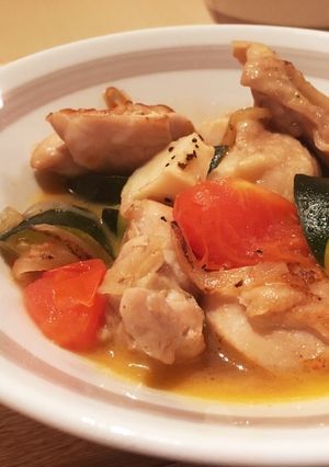 鶏肉と夏野菜の煮込み風-レシピのメイン写真