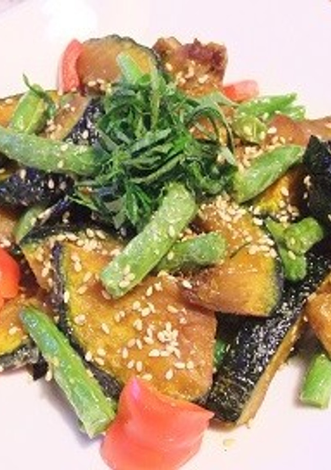 揚げかぼちゃメイプル甘酢醤油和え-レシピのメイン写真