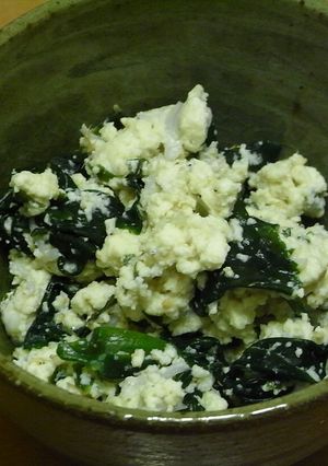 混ぜるだけ！しらすとワカメの豆腐和え-レシピのメイン写真