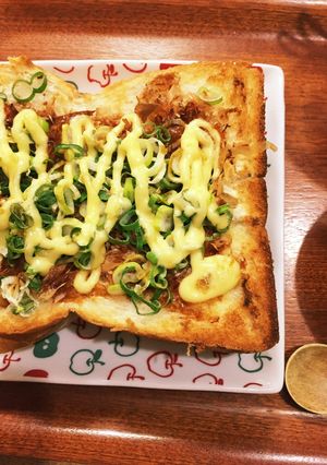 かつおぶしとネギのうまうまトースト♡-レシピのメイン写真