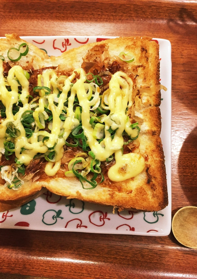 かつおぶしとネギのうまうまトースト♡-レシピのメイン写真