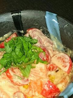 サーモンとミニトマトの味噌マヨ和え-レシピのメイン写真