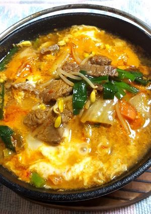 ユッケジャン風スープ-レシピのメイン写真