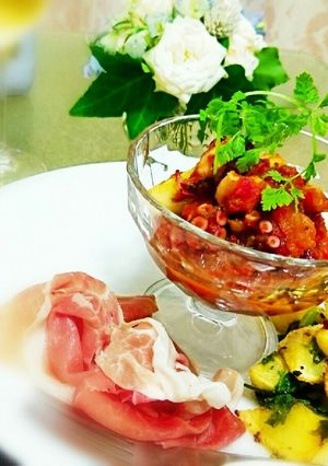セロリとタコのトマトハーブ煮-レシピのメイン写真