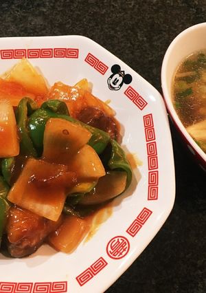 酢豚と中華風スープ-レシピのメイン写真