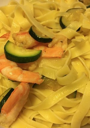 海老とズッキーネのタリアテッレ(パスタ)-レシピのメイン写真