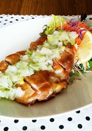 ネギ塩レモンだれで食べるパリパリチキン-レシピのメイン写真