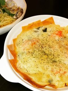 簡単ピザ☆残ったシュウマイの皮で♪-レシピのメイン写真