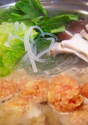 歯ごたえサクサク♪鶏団子鍋!-レシピのメイン写真