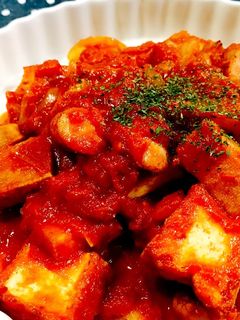 厚揚げとウィンナーのトマト煮込み-レシピのメイン写真