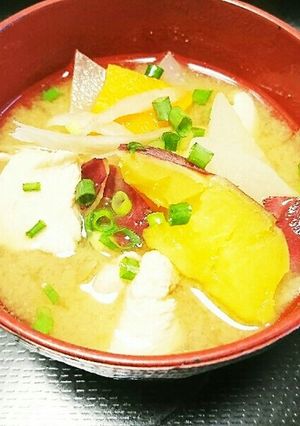 美味しいよ！具沢山メープル味噌汁-レシピのメイン写真