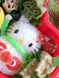 X'mas雪だるまキティ キャラ弁-レシピのメイン写真