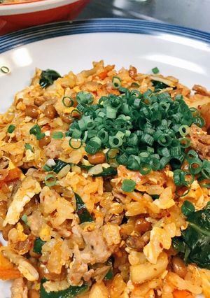 余り物で最強♪納豆キムチチャーハン-レシピのメイン写真