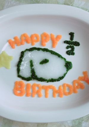 【離乳食】ハーフバースデー スヌーピー-レシピのメイン写真