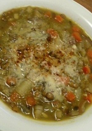 ルクルーゼでレンズ豆のカレースープ-レシピのメイン写真