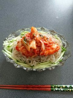 しらたきのキムチのせサラダ麺-レシピのメイン写真