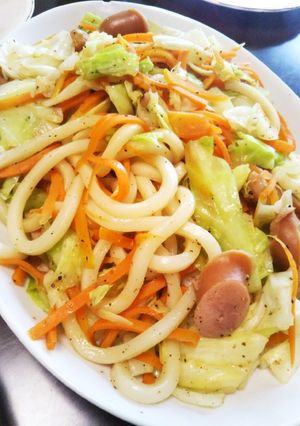 簡単ヘルシー☆うどんチャンプル♡♡-レシピのメイン写真