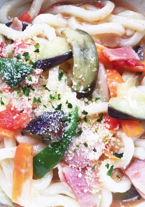 お野菜たっぷり☆チーズうどんー→-レシピのメイン写真