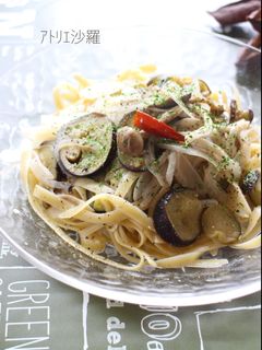 秋の味覚♡茄子&きのこペペロンチーノ-レシピのメイン写真