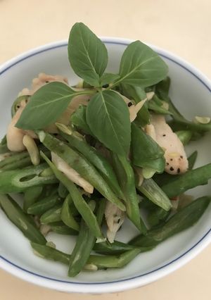 鶏胸肉とインゲン豆のタイ風炒め-レシピのメイン写真