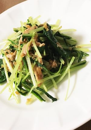 水菜とツナの醤油麹炒め-レシピのメイン写真