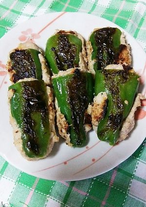 詰めない！乗せるピーマンの肉詰め-レシピのメイン写真