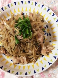 豚ばらとごぼうの炒り煮-レシピのメイン写真