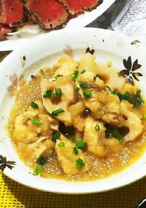 簡単！鶏肉と蓮根のさっぱりみぞれ煮-レシピのメイン写真