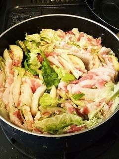 白菜・茄子・豚バラのミルフィーユ鍋-レシピのメイン写真