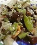 福耳とうがらしと夏野菜の甘味噌炒め