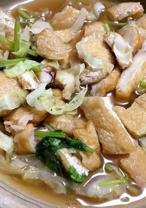 パクチーとキャベツとお揚げの炊いたん-レシピのメイン写真