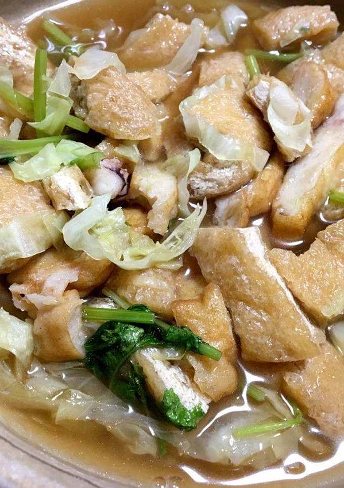 パクチーとキャベツとお揚げの炊いたん-レシピのメイン写真