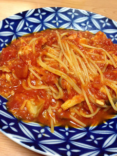 ツナとキノコとトマトのパスタ♪-レシピのメイン写真
