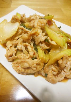 豚とセロリの甘みそ炒め-レシピのメイン写真